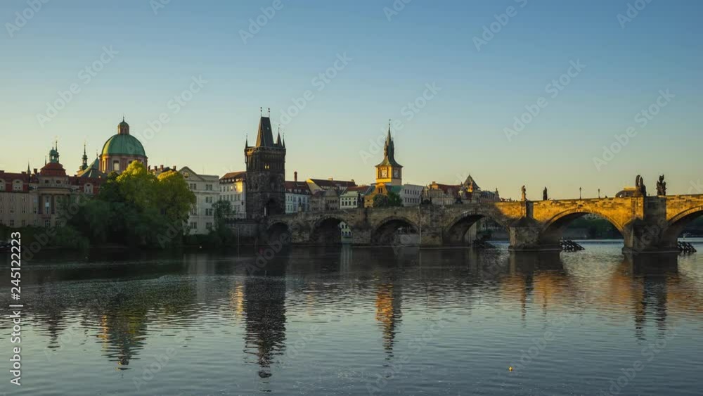 Charles Bridge the famous place in Prague, Czech Charles Bridge the famous place in Prague, Czech