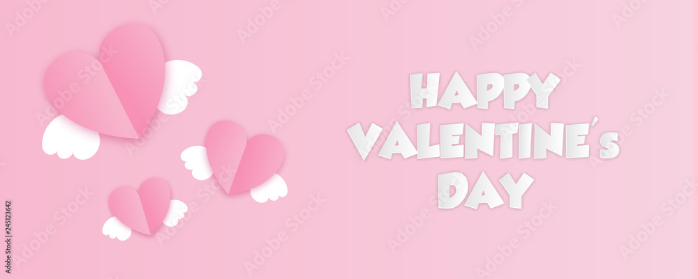 paper cut valentines day origami web banner paper cut valentines day origami web banner
