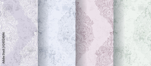Rococo patterns set Vector. Floral ornament decoration. Royal ements. Victori...
