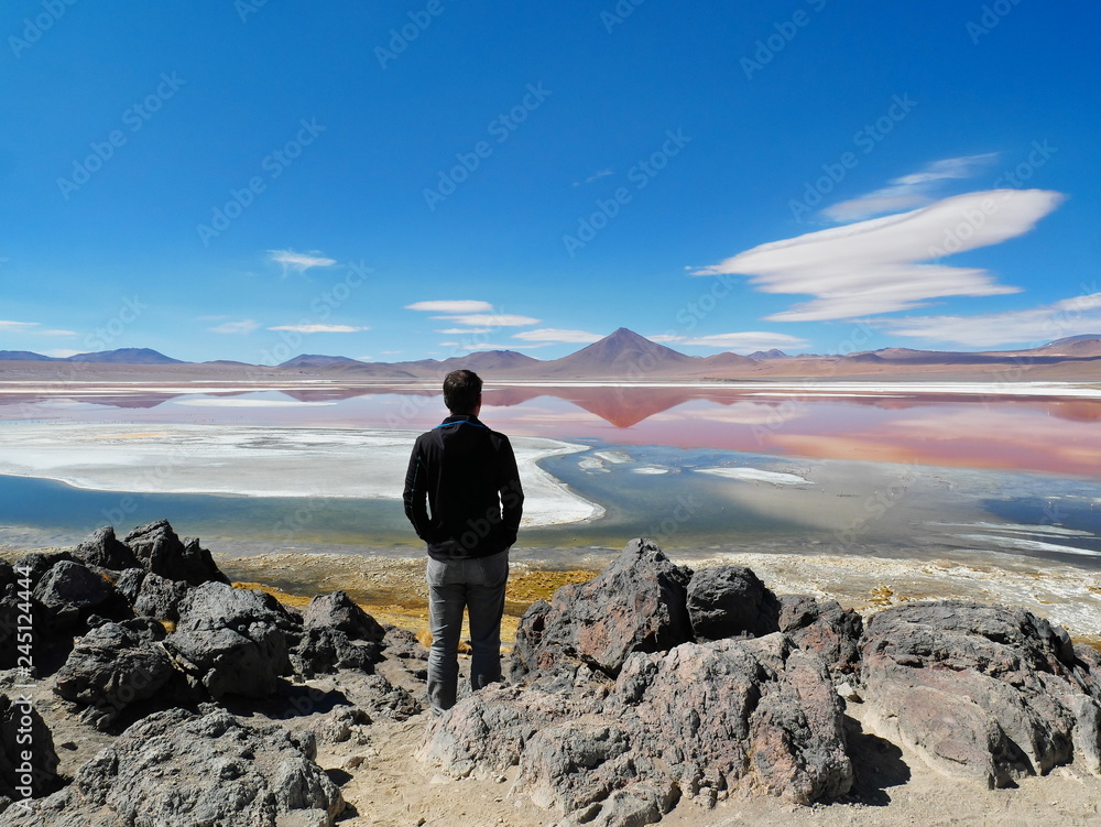 Young man at Laguna Colorada, Bolivia