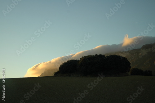 Clouds over the hills