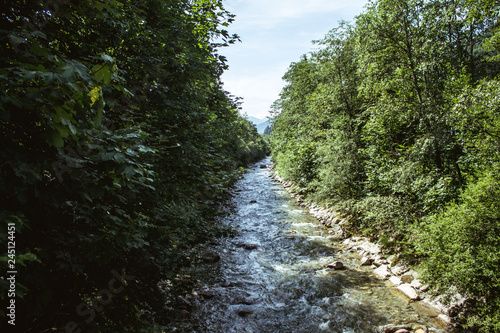 Beautiful nature of Austria mountains  waterfalls  rivers and forests