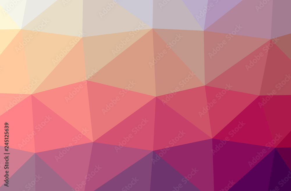 Obraz premium Illustration of abstract Pink horizontal low poly background. Beautiful polygon design pattern.