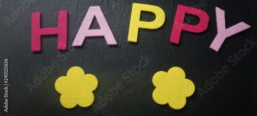 Foto happy,puzzle, letter, word, alphabet, isolated, text, colorful, letters, white,