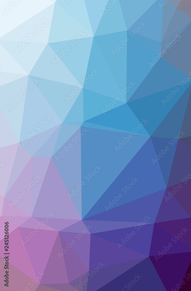 Fototapeta premium Illustration of abstract Blue And Purple vertical low poly background. Beautiful polygon design pattern.