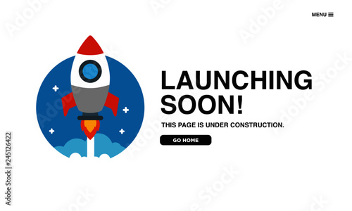 Launching Soon Page Design for Website