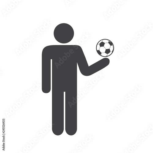 Football fan icon on white background for graphic and web design, Modern simple vector sign. Internet concept. Trendy symbol for website design web button or mobile app