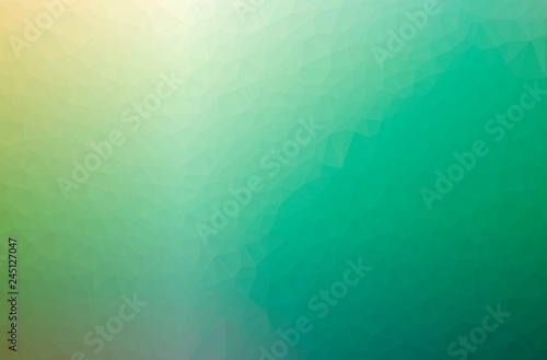 Illustration of abstract Green  Yellow horizontal low poly background. Beautiful polygon design pattern.