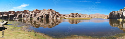 Obraz na płótnie Laguna escondida in Sur Lipez, Bolivia w salonie