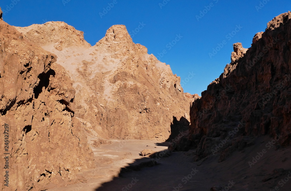 Rock formations in the desert of Atacama