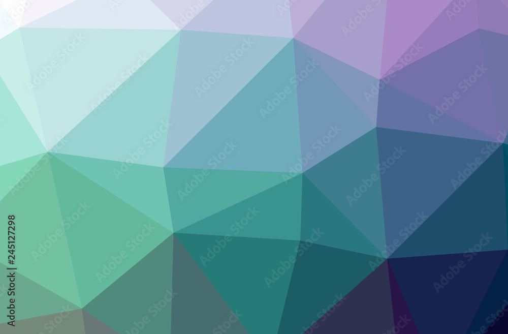 Illustration of abstract Blue, Purple horizontal low poly background. Beautiful polygon design pattern.