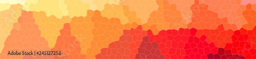 Illustration of abstract Orange, Yellow And Purple Small Hexagon Banner background.