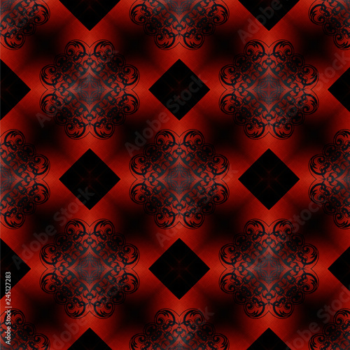 Bunte schwarz rot   Wiederholung Hintergrund Kunst Design - Vektorgrafik