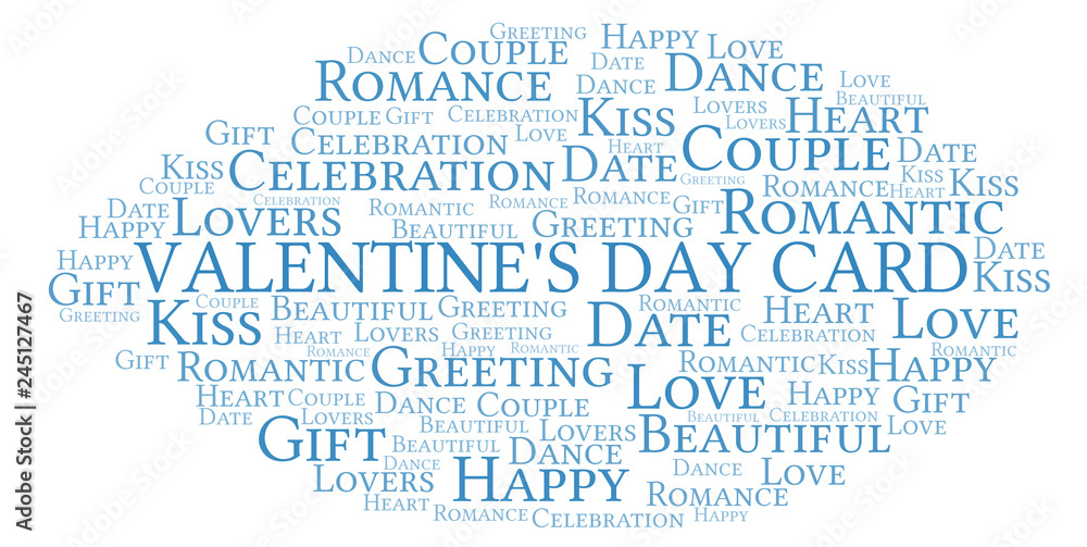 Fototapeta premium Valentine's Day Card word cloud.