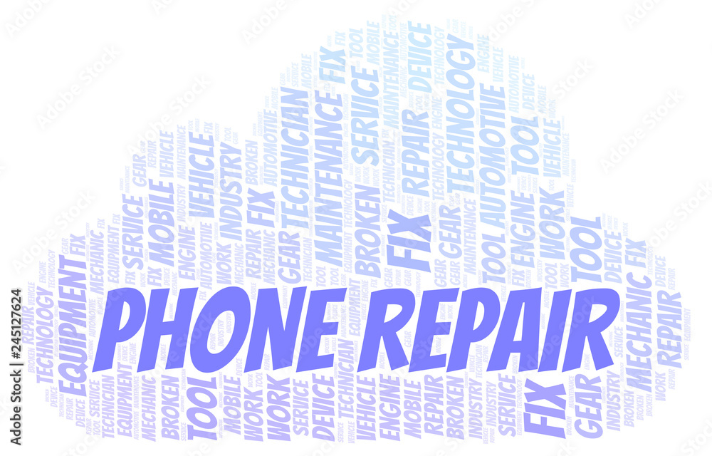 Obraz premium Phone Repair word cloud.