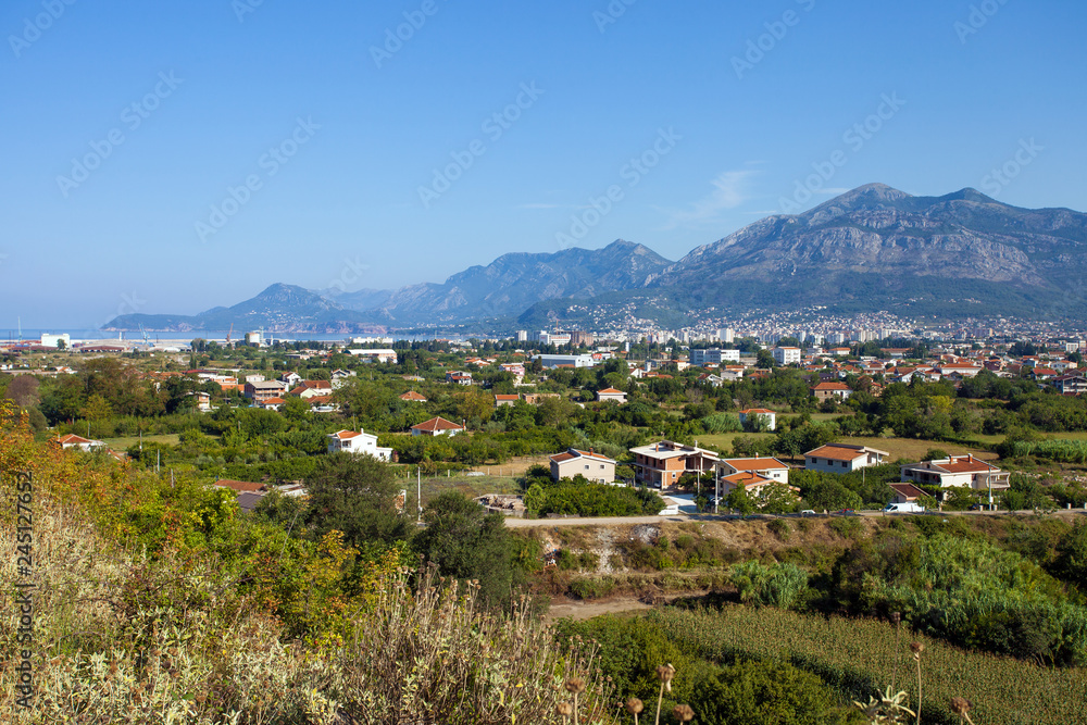 Panoramic view of countryside near Bar town, Montenegro