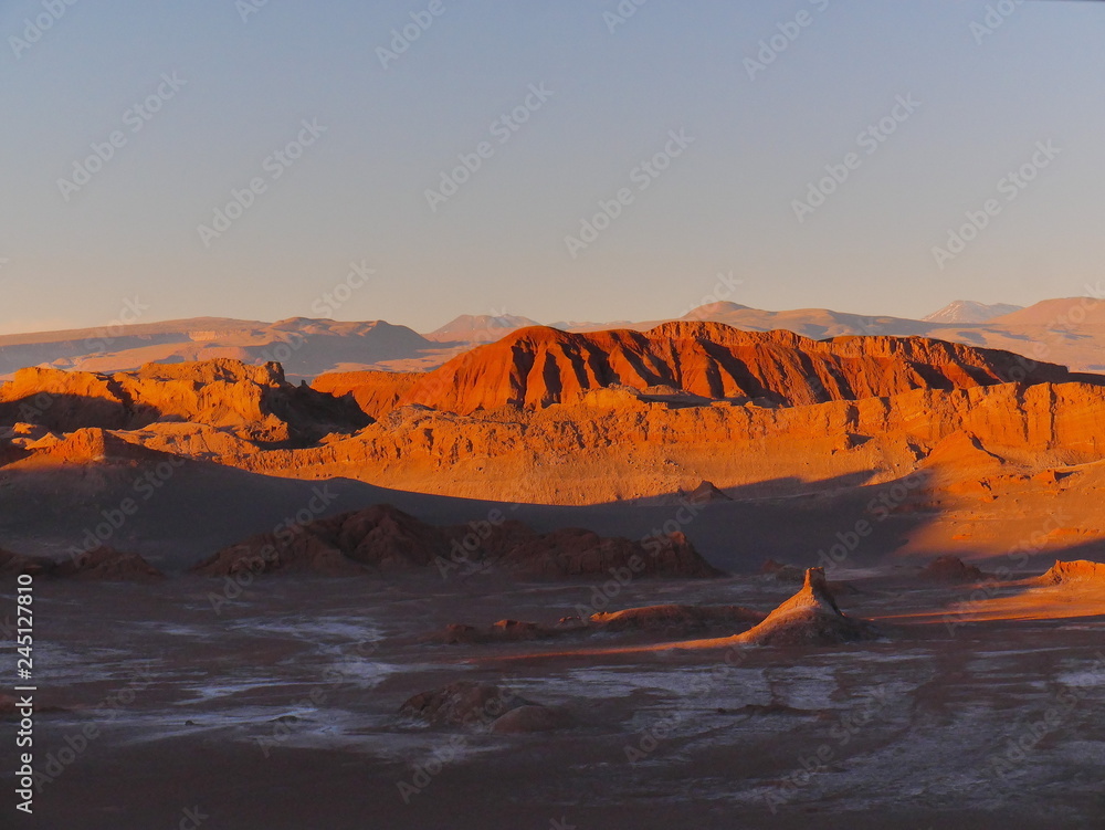 Rock formations in the desert of Atacama