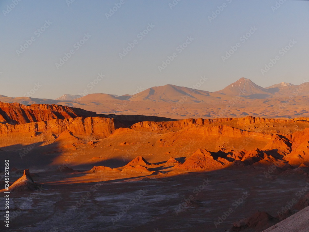 Rock formations in the desert of Atacama