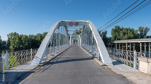 Bridge of iron in the town of Coria, Spain
