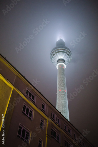 Berlin Television Tower at night