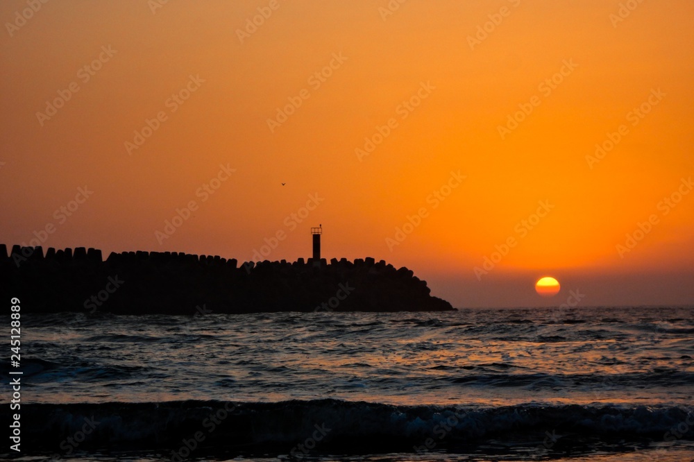 Sunset on the sea Sunset on the sea