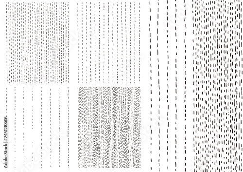 手書きの点線　ベクター素材　背景