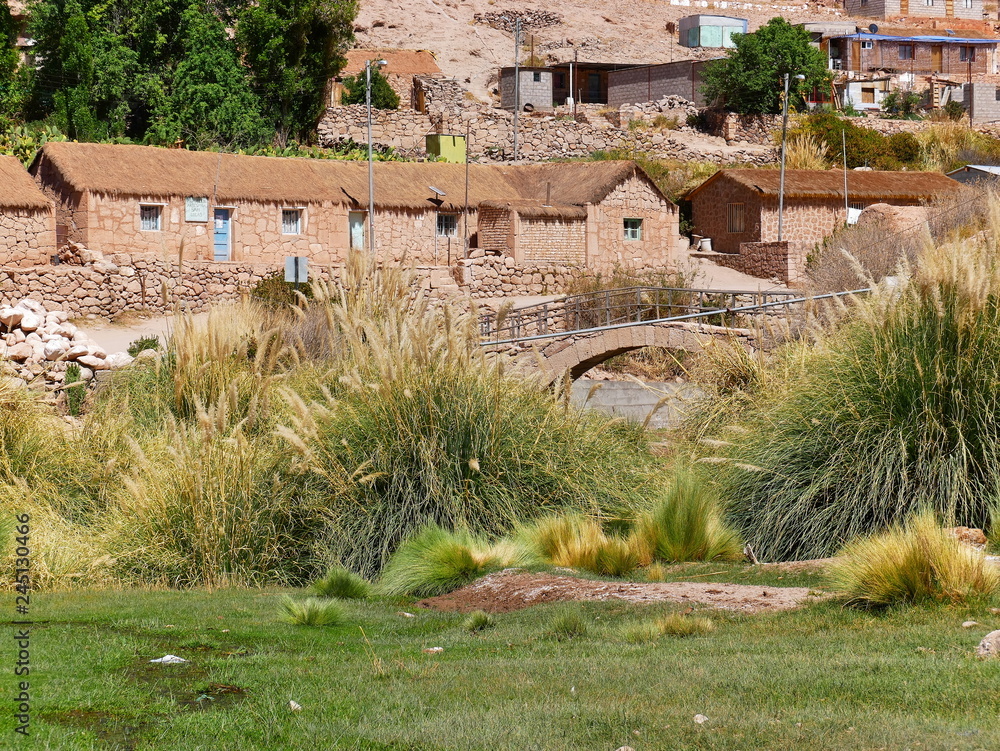 Caspana village, Desert of Atacama, Chile.