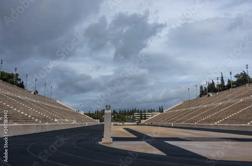 The Panathenaic Stadium also known as Kallimarmaro is a multi purpose stadium in Athens, Greece photo