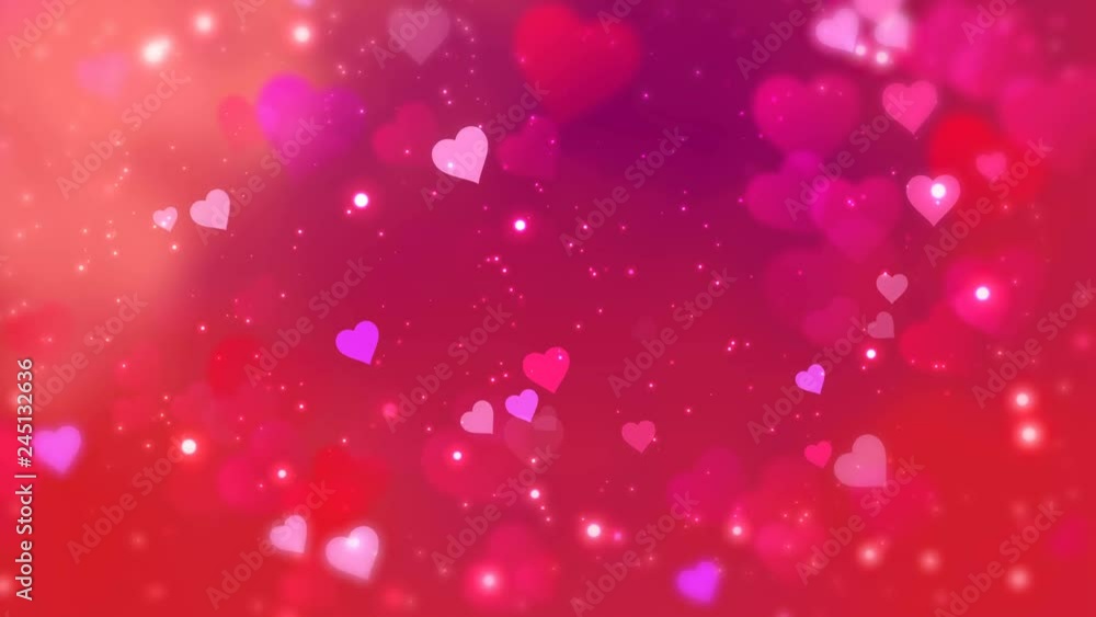 Red hearts appear on the shining soft background. Valentines Day holiday abstract loop animation. Red hearts appear on the shining soft background. Valentines Day holiday abstract loop animation.