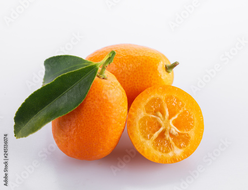 kumquat in white background