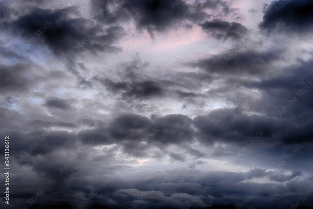 Dark storm clouds cloudscape