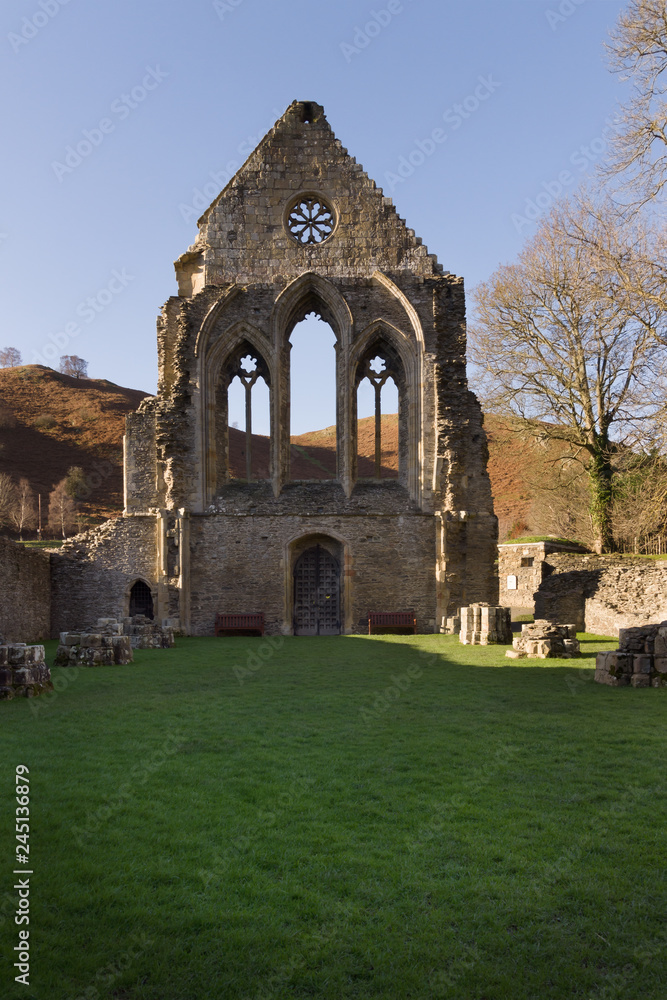 Valle Crucis Abbey was founded in 1201 as a Cistercian monastery and closed in 1537. The ruins are a prominent landmark in the vale of Llangollen North Wales Valle Crucis Abbey was founded in 1201 as a Cistercian monastery and closed in 1537. The ruins are a prominent landmark in the vale of Llangollen North Wales
