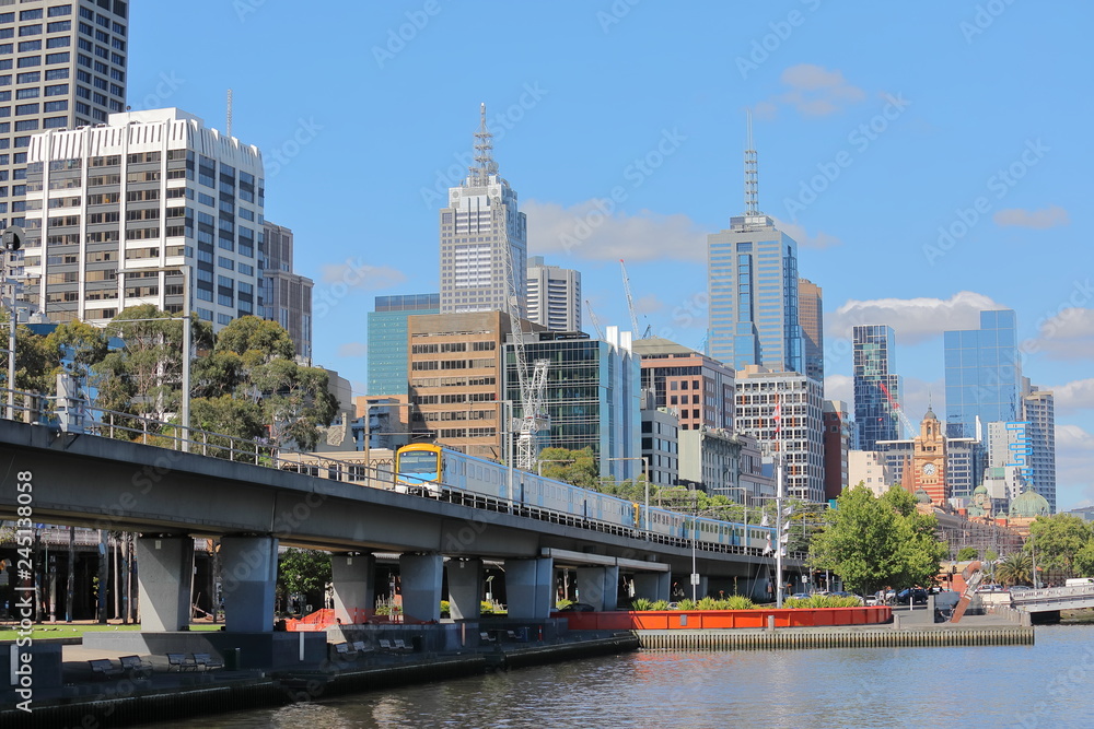 Naklejka premium Cityscape Melbourne Australia