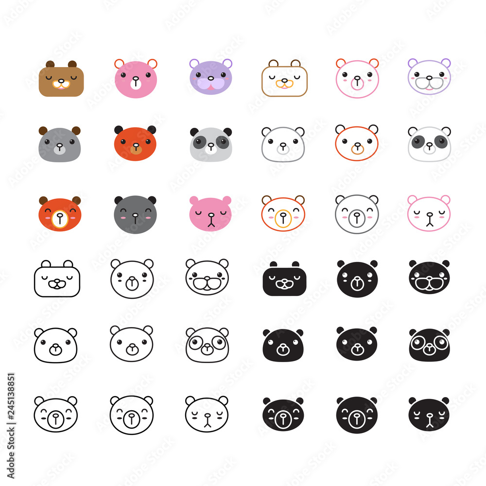 bear character design bear character design