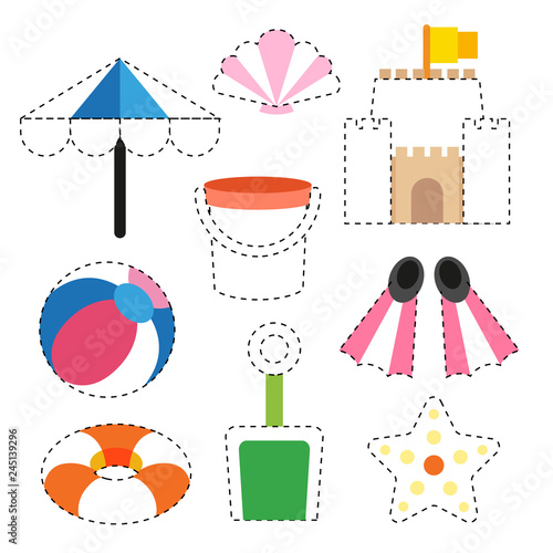 toy worksheet vector design