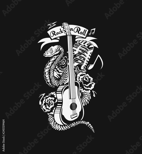 Musical instruments background. Vector illustration design.