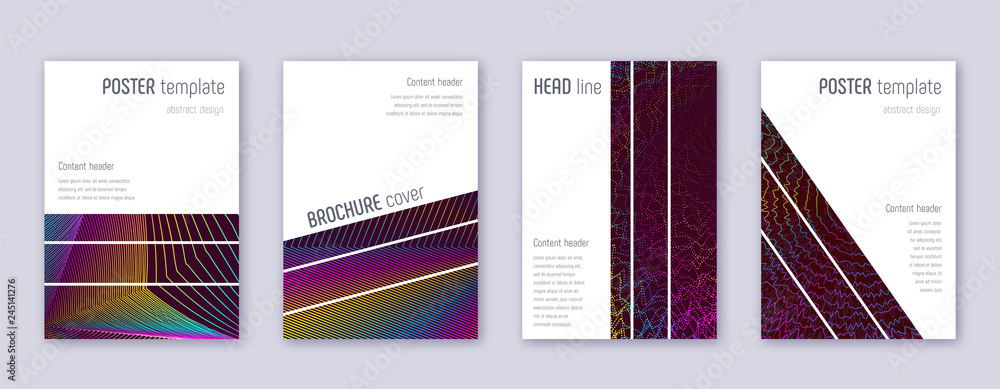 Geometric brochure design template set. Rainbow ab Geometric brochure design template set. Rainbow ab