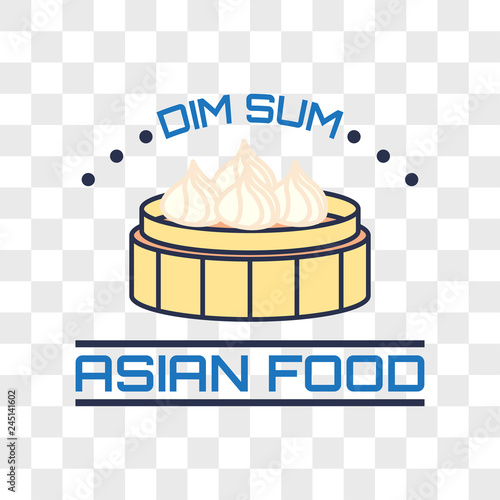 asian food logo isolated on transparent background. vector illustration