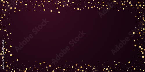 Gold stars random luxury sparkling confetti. Scatt