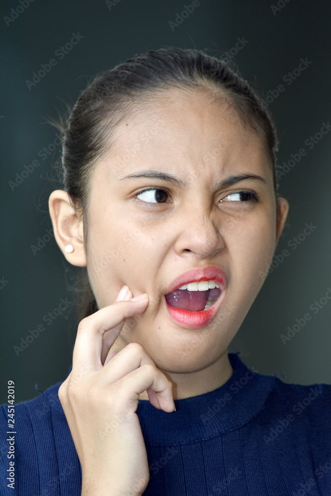 Young Diverse Teen Girl With Toothache Young Diverse Teen Girl With Toothache