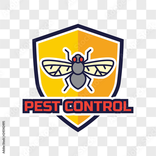 pest control logo isolated on transparent background. vector illustration