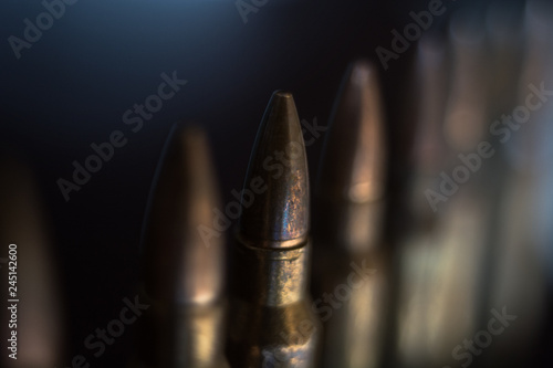 bullets on black background