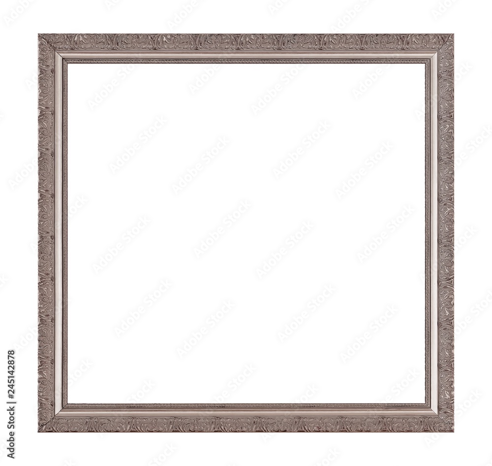Silver frame for paintings, mirrors or photo isolated on white background Silver frame for paintings, mirrors or photo isolated on white background