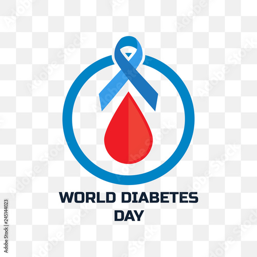 world diabetes day isolated on transparent background. vector illustration