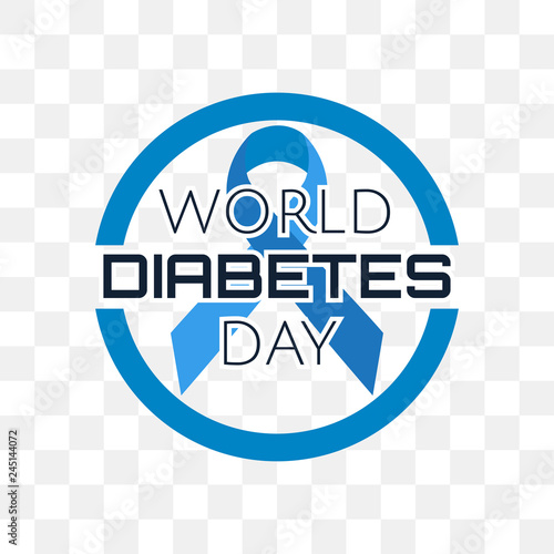 world diabetes day isolated on transparent background. vector illustration