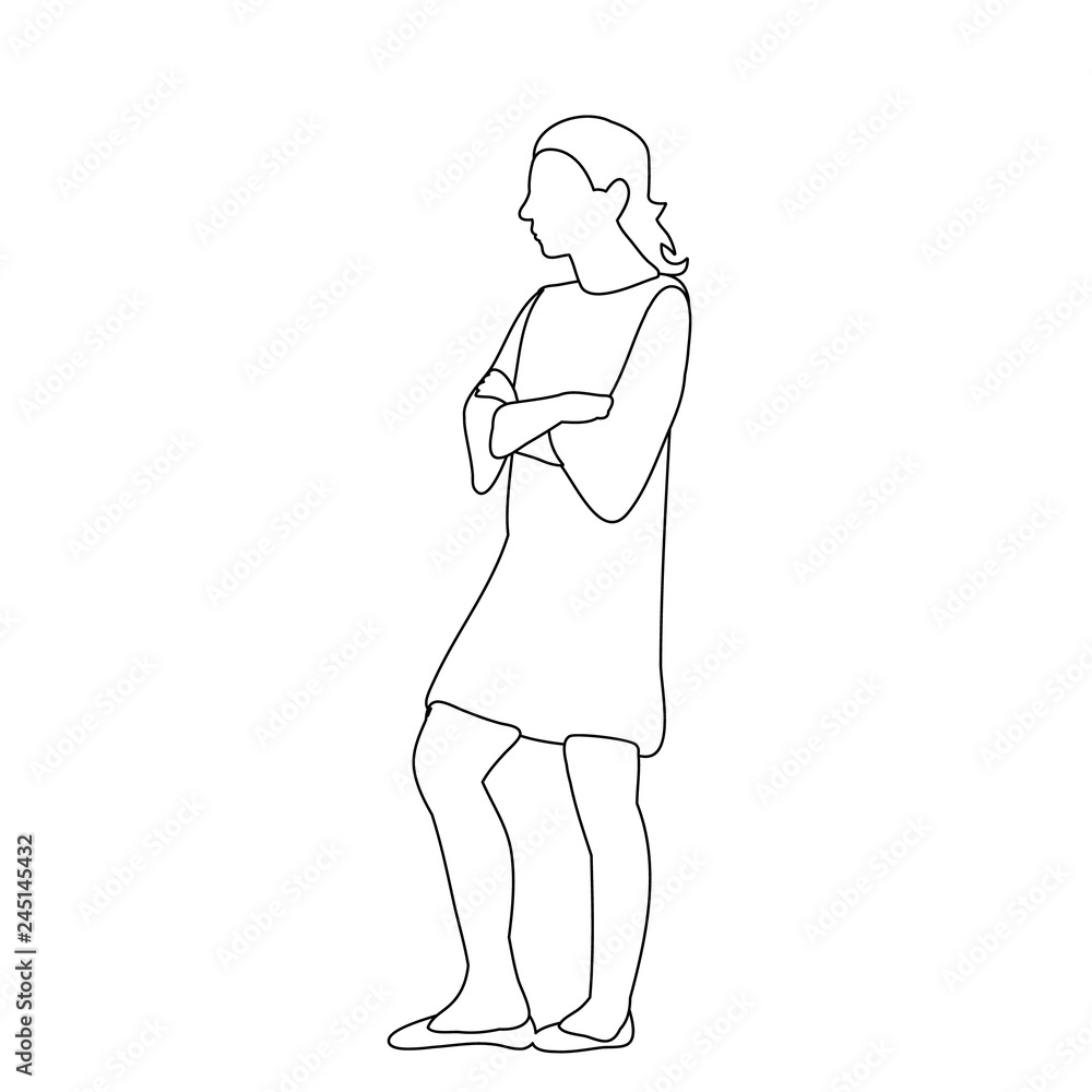 sketch contour girl sketch contour girl