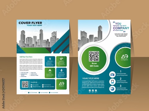 modern business cover brochure layout with shape vector illustration