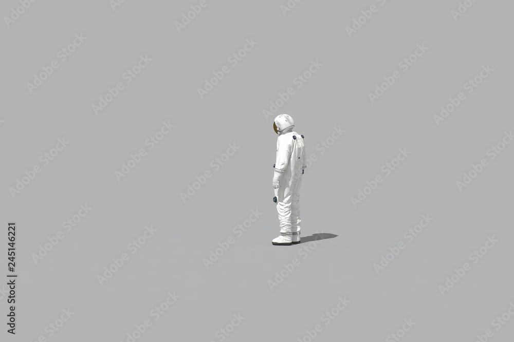 Obraz premium 3d rendering space man on white background - illustration
