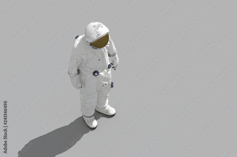 Fototapeta premium 3d rendering space man on white background - illustration