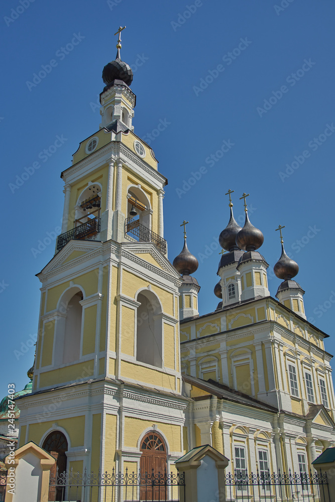 Internal and external views of Russian monasteries